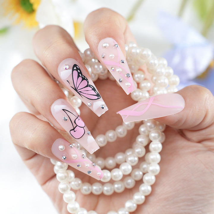 Artistic Butterfly Press-On Nail Set Stornfield