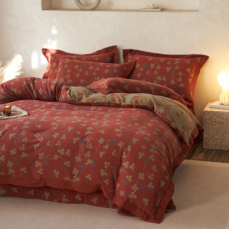 Luxury Reversible Jacquard Duvet Cover Set