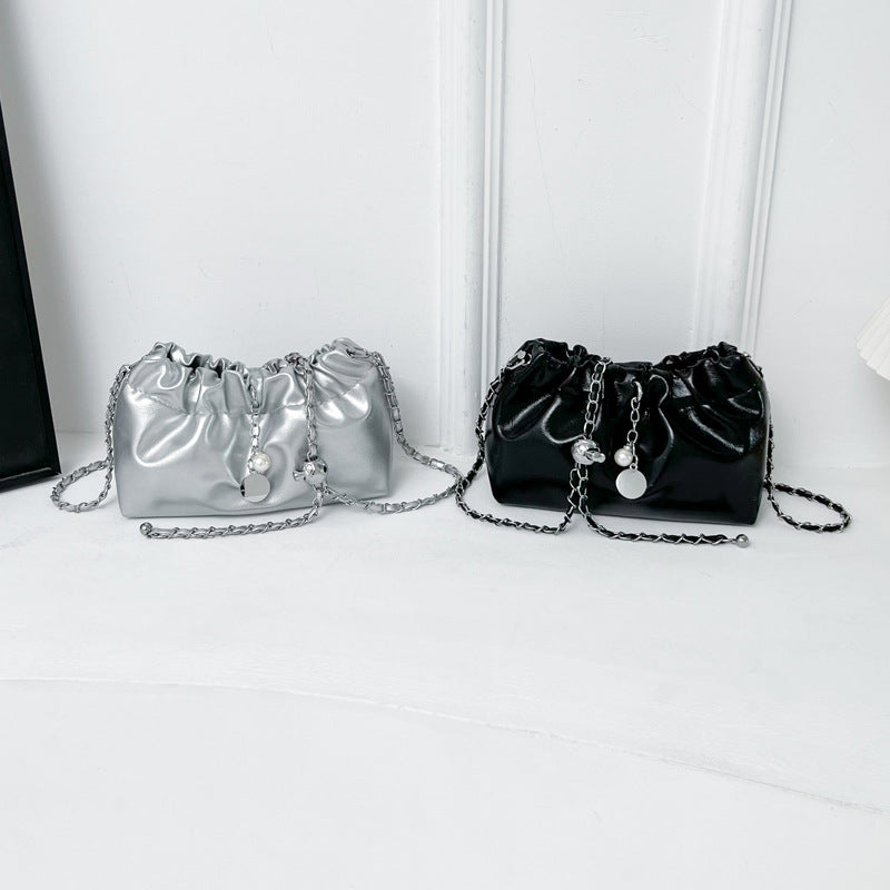 Elegant Chain-Accented Mini Handbag
