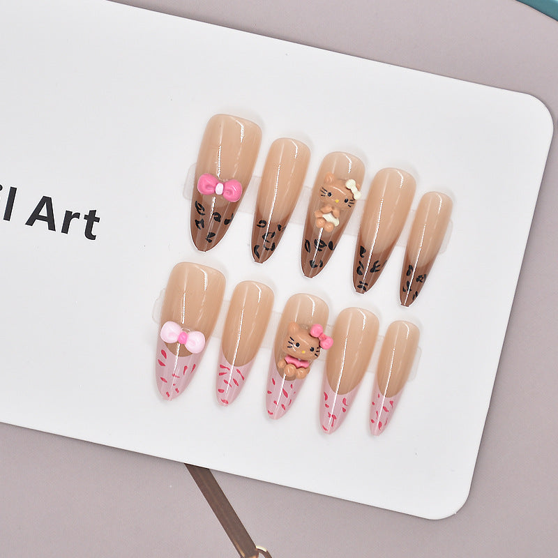 Decorative Animal-Themed Press-On Nail Extensions Stornfield