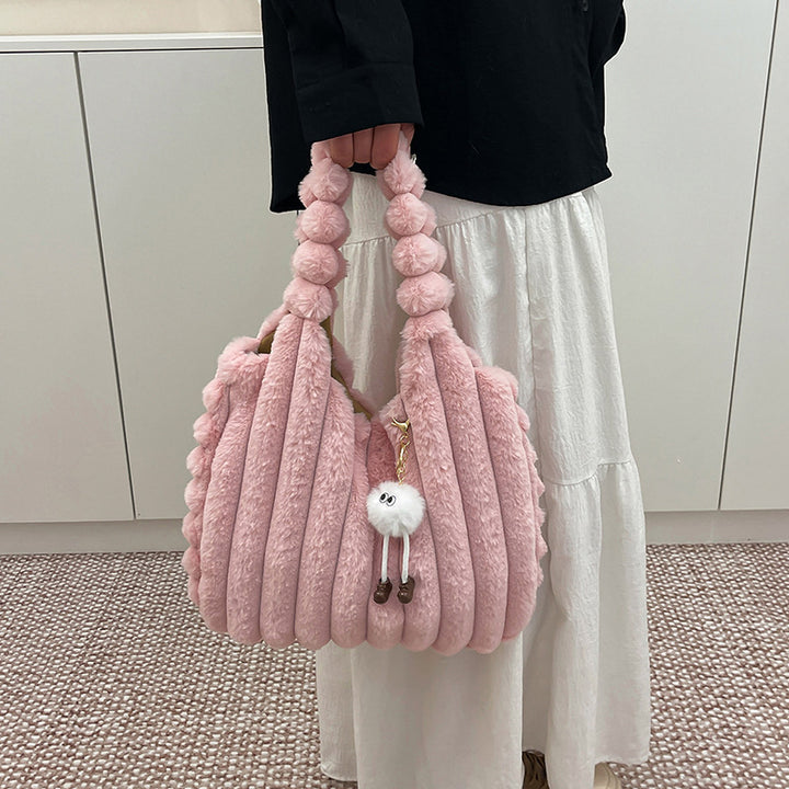 Plush Oversized Shoulder Bag