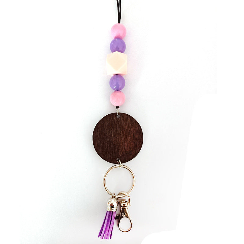 Wooden Beaded Keychain Holder Stornfield