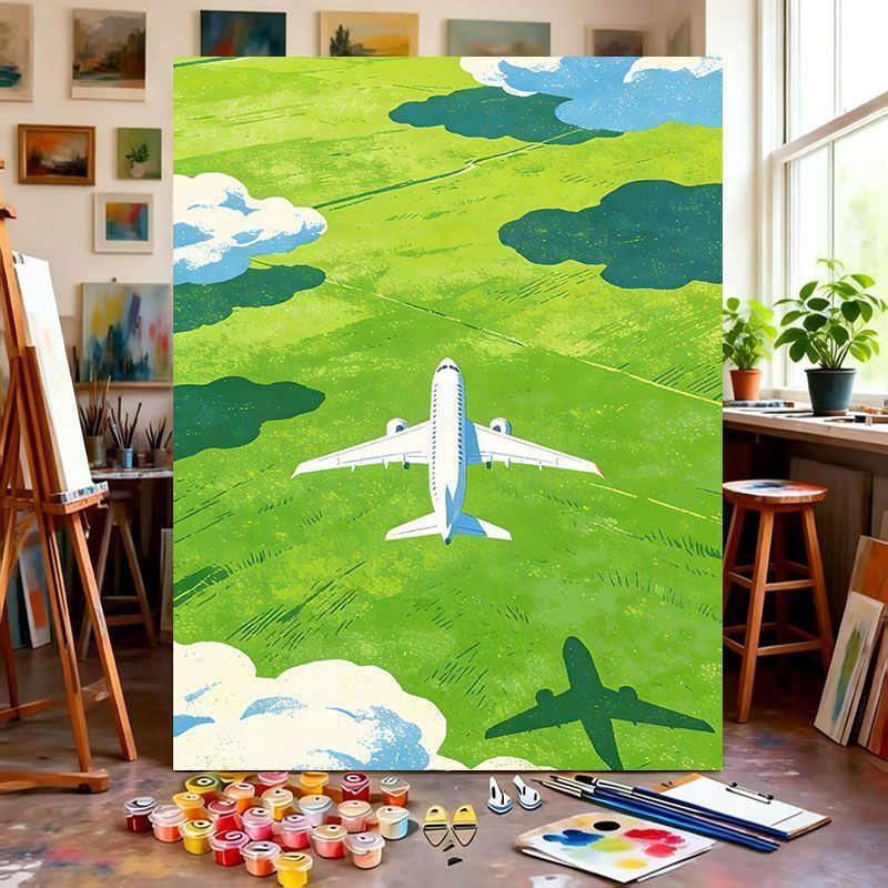 Airplane-Themed Canvas Art Print Stornfield