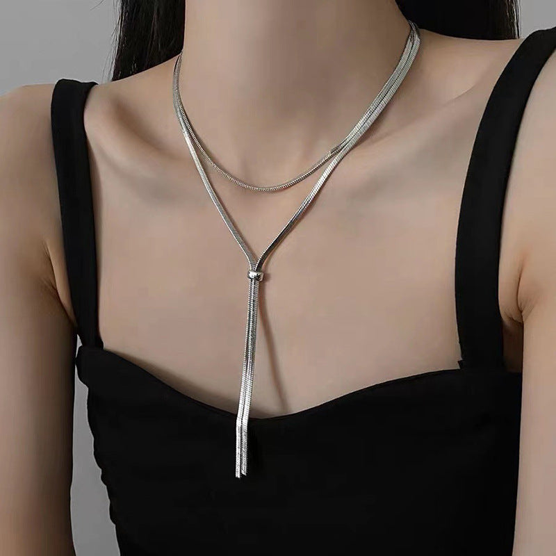 Multilayer Y-necklace made of high-quality metal Stornfield