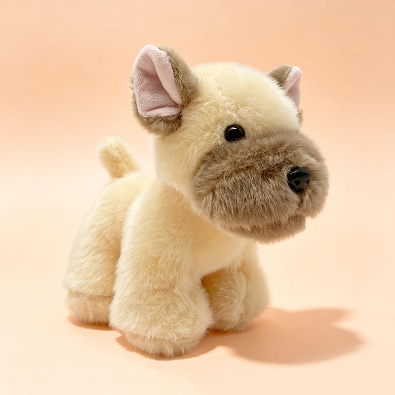 Plush Sitting Puppy Toy with Ultra-Soft Faux Fur and Embroidered Nose Stornfield