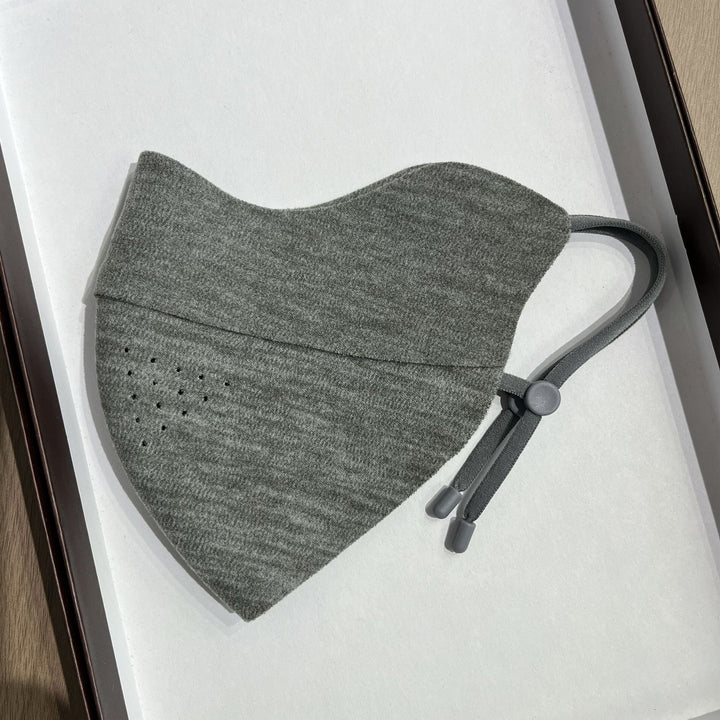 Contoured Reusable Breathable Fabric Face Mask with Adjustable Toggle Ear Loops and Micro Vent Perforations Stornfield