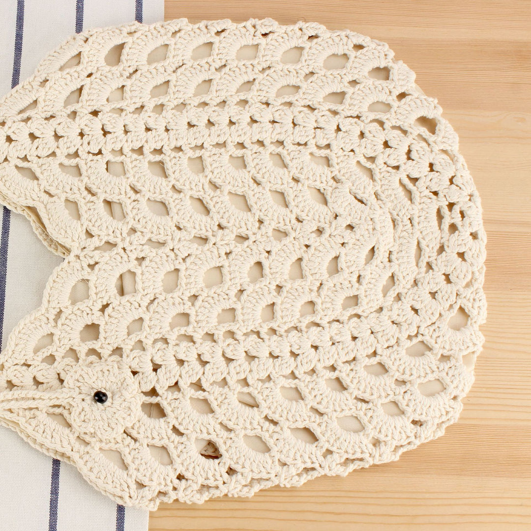 Hand-knotted tote bag with filigree pattern Stornfield