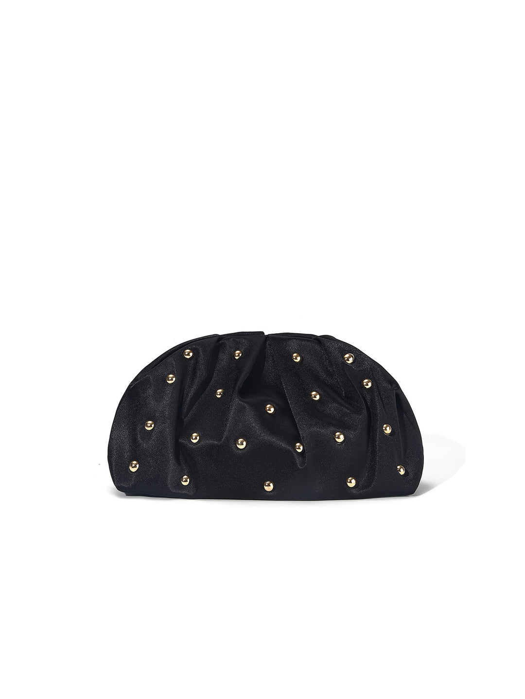 Textured Evening Clutch with Gold Accents