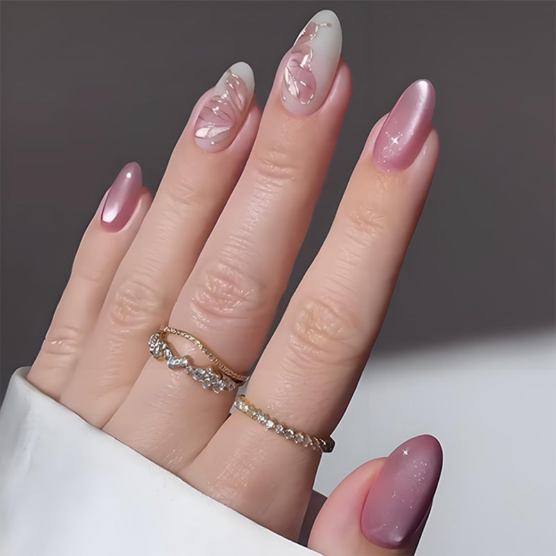Artificial Nail Set with luxurious, floral-patterned designs Stornfield