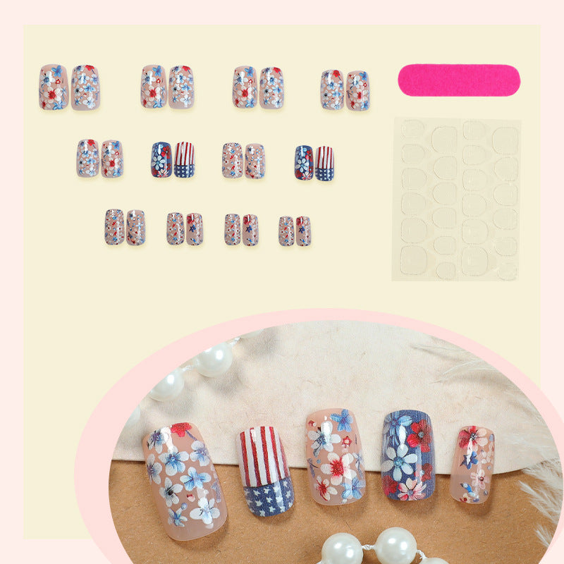 Decorative Floral Press-On Nail Art Set Stornfield 1788496018