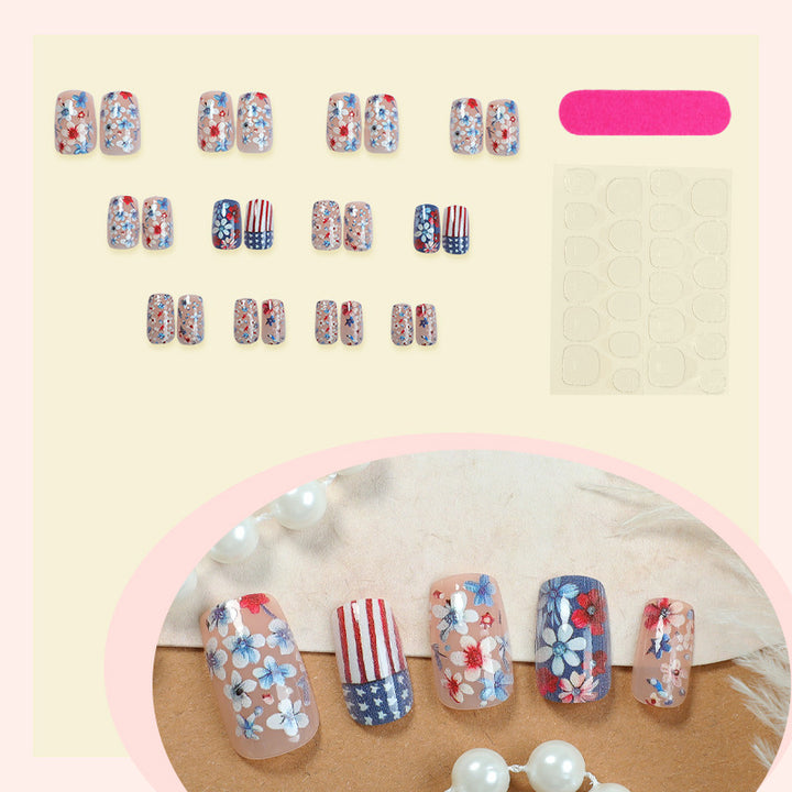 Decorative Floral Press-On Nail Art Set Stornfield 1788496018