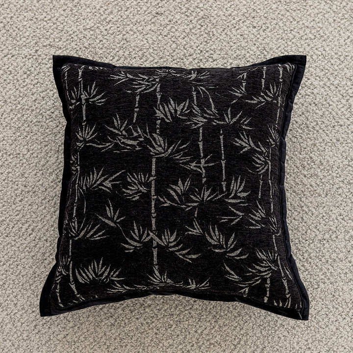 Hand-Tufted Abstract Loop-Squiggle Square Throw Pillow Cover with Hidden Zipper