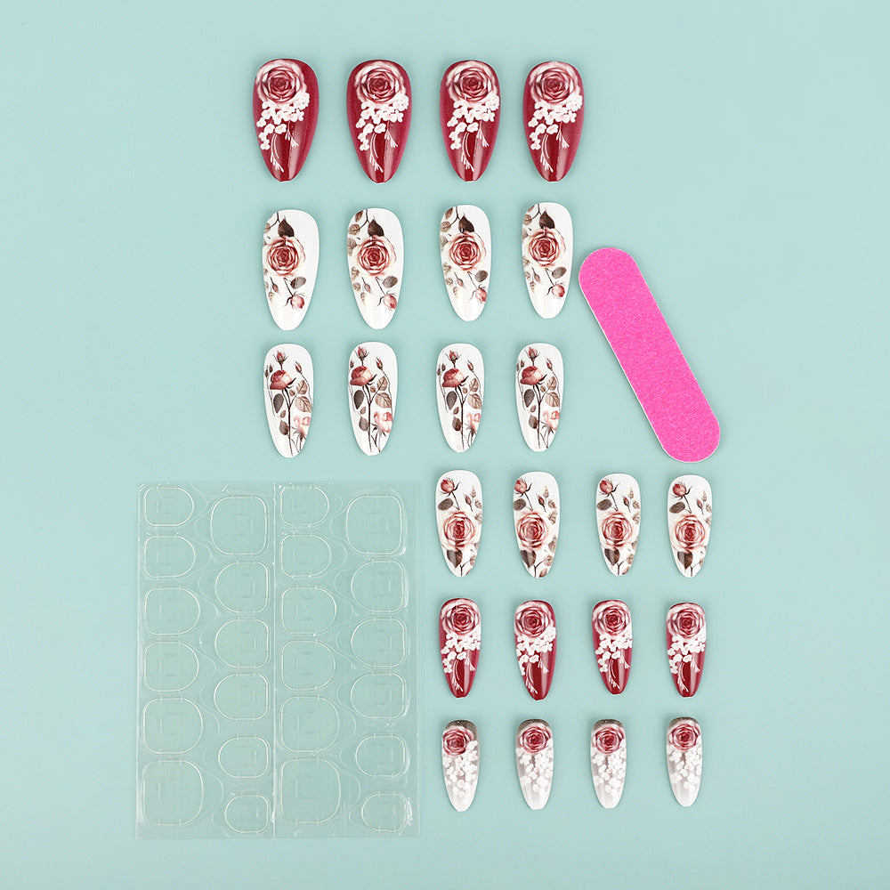 Nail art in elegant rose design Stornfield