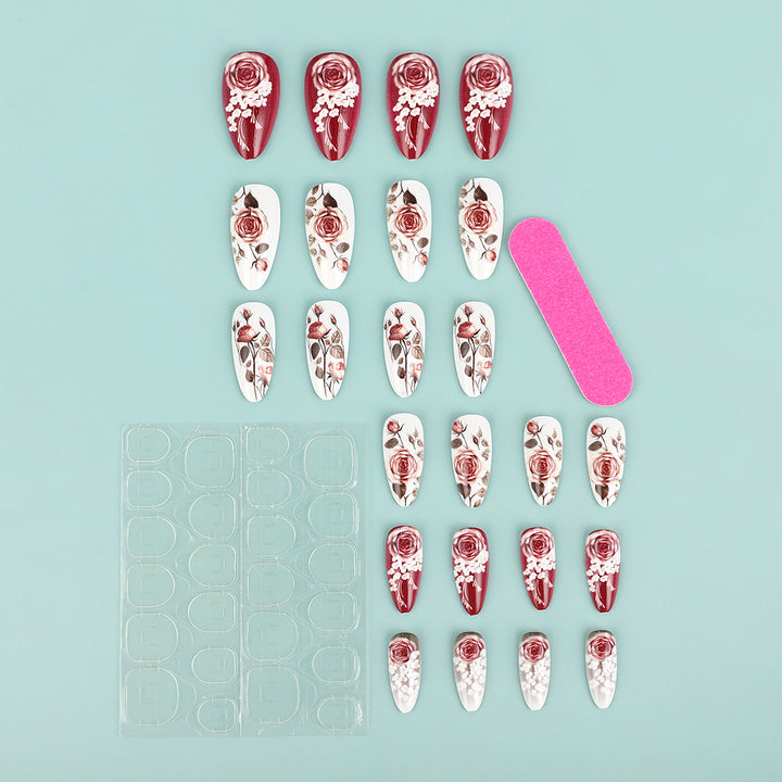 Nail art in elegant rose design Stornfield
