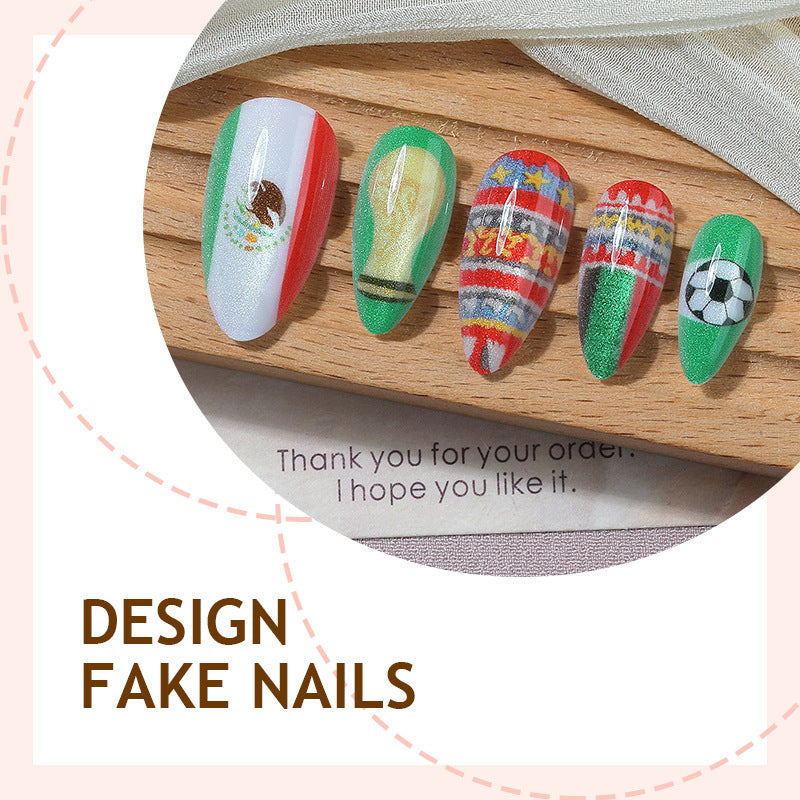 Artificial nail set with festive designs and unique motifs Stornfield