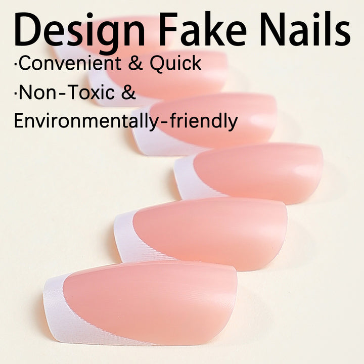 Artificial nail set with high-quality French tips Stornfield