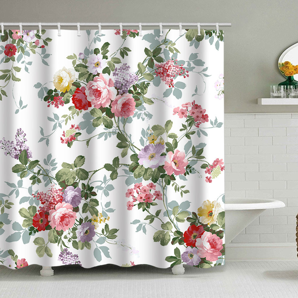Floral Print Shower Curtain Stornfield