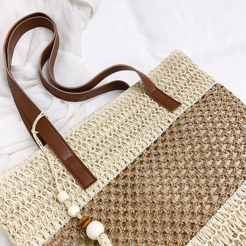 Stylish Woven Straw Beach Tote
