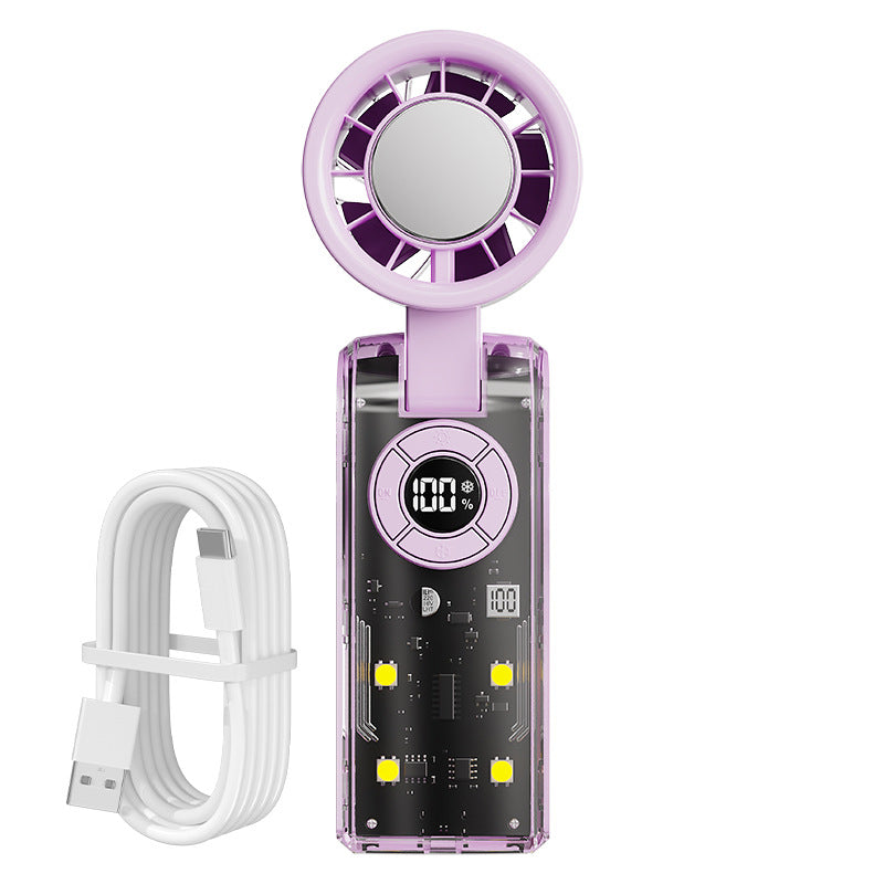 Ladies portable hand fan with integrated power bank Stornfield