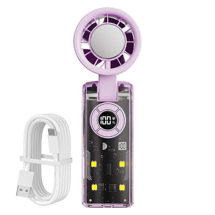 Ladies portable hand fan with integrated power bank Stornfield