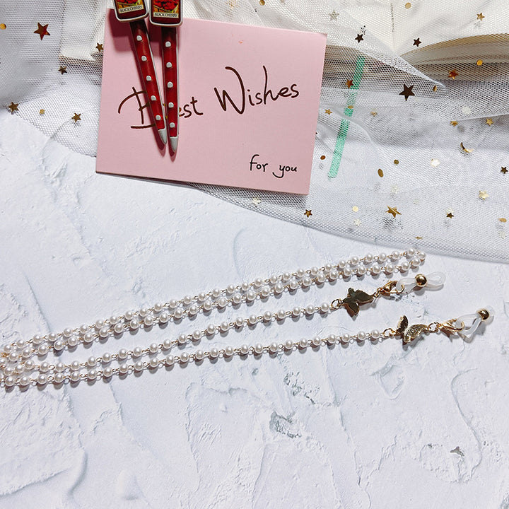 Pearl Glasses Holder Chain with Elegant Pendants Stornfield