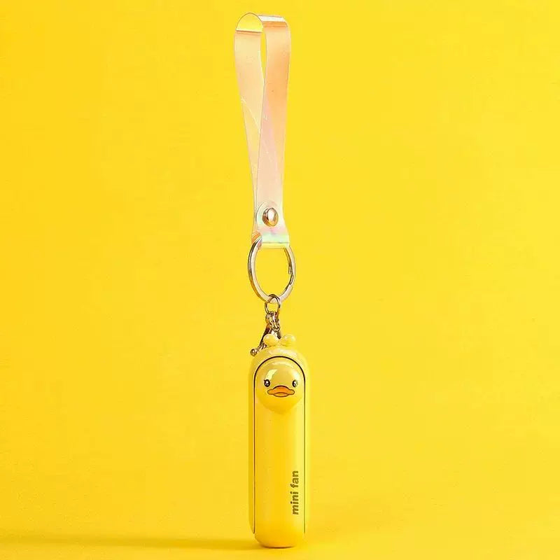 Unisex One Size Rechargeable Keychain Handheld Mini Fan with Wrist Strap and Novel Frog Charm Stornfield