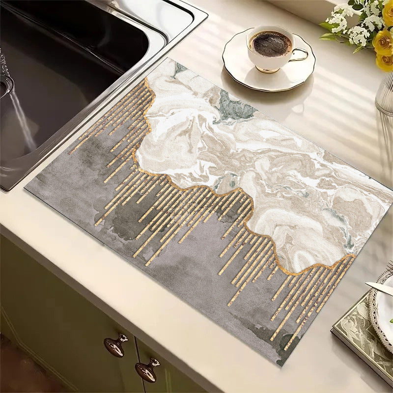 Abstract Geometric Kitchen Mat Stornfield