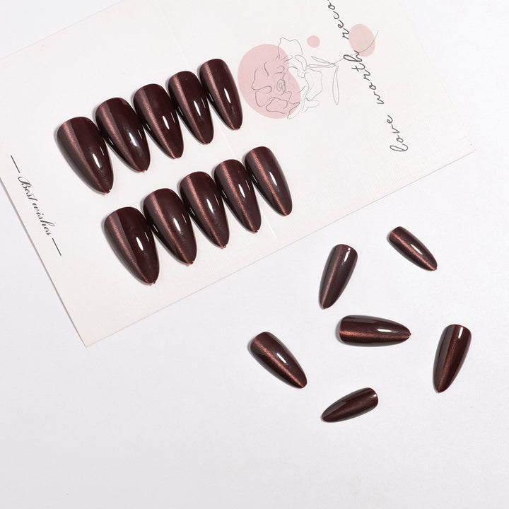Almond-Shaped Press-On Nails with Glossy Finish Stornfield