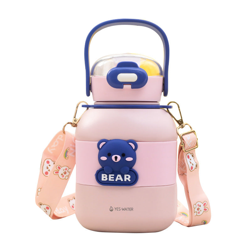 Women Insulated Drinking Bottle with Cute Bear Motif Stornfield