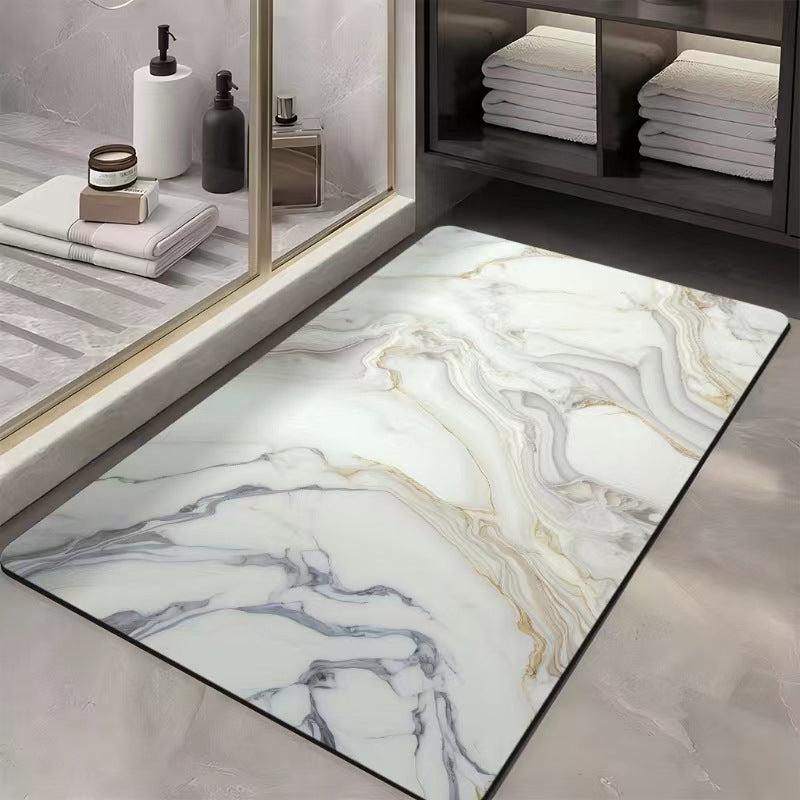 Luxurious Abstract Marble Bath Mat
