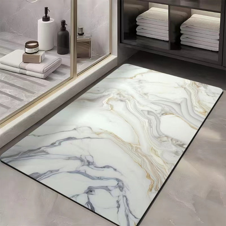 Luxurious Abstract Marble Bath Mat