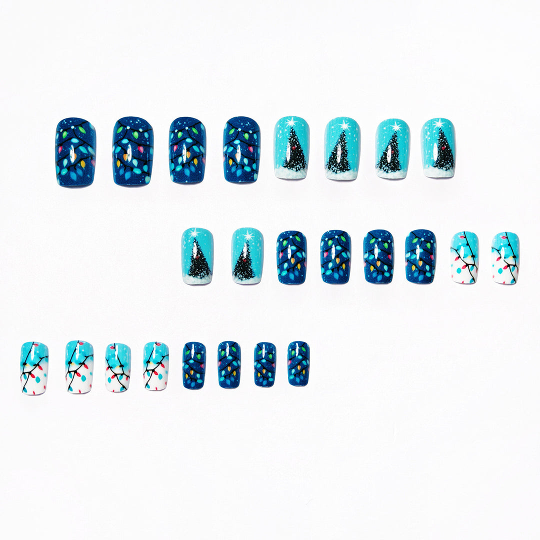 Artificial nails with festive Christmas motif Stornfield