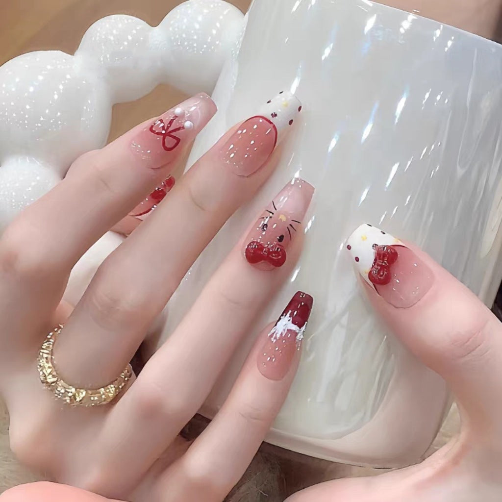 Artistic Press-On Nail Set with Character Themes Stornfield
