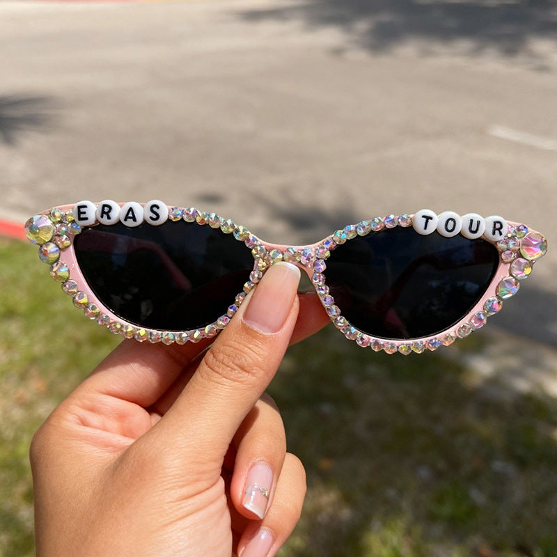 Rhinestone-Embellished Cat-Eye Sunglasses Stornfield