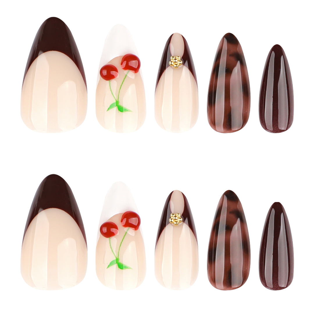 Artificial nail art with cherry blossom design Stornfield