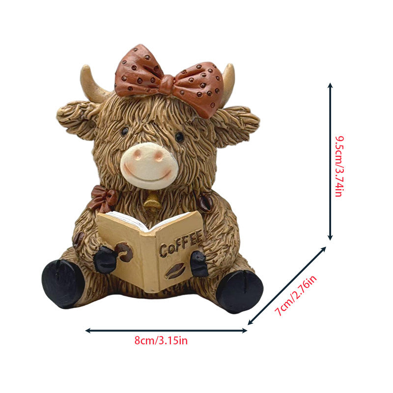 Decorative Highland Cattle Coffee Figure Stornfield