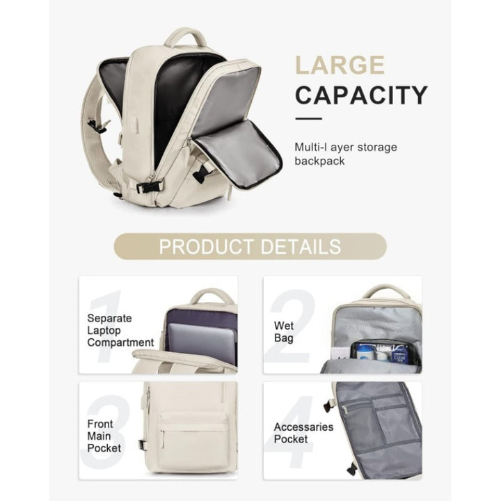 Multifunctional Travel Backpack with Insulated Laptop Compartment Stornfield