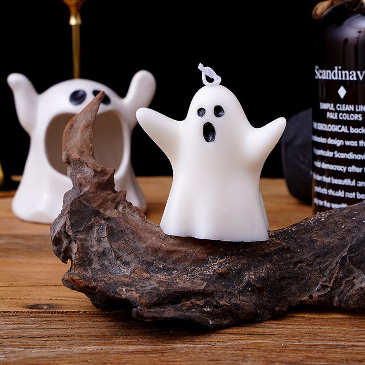 Sculptural Skull-Shaped Decorative Wax Candle
