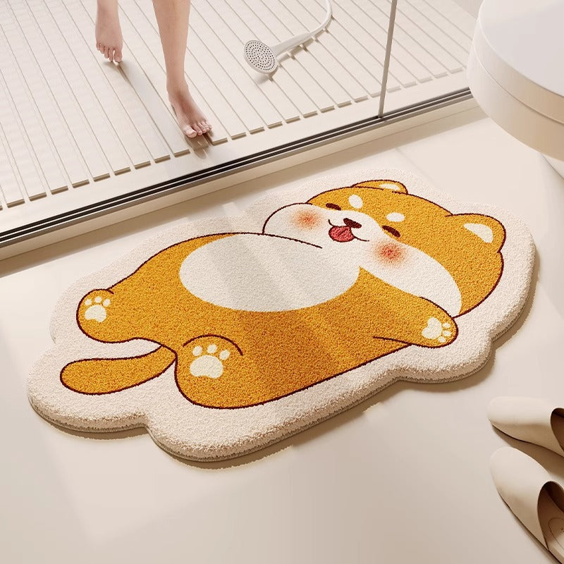 Cute Croissant-Shaped Bath Mat