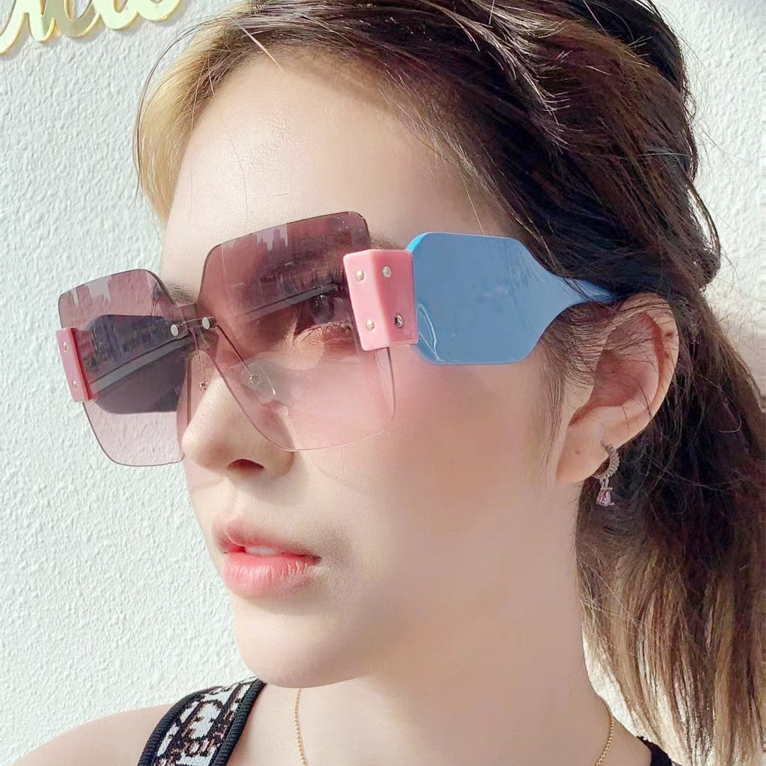 Women's fashionable flat sunglasses with creative design Stornfield