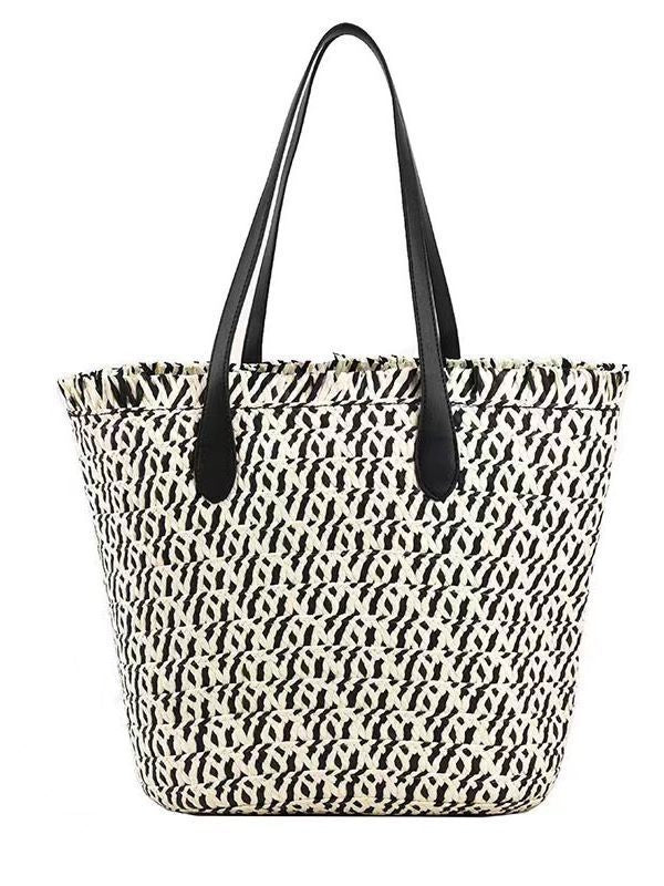 Designer Tote Bag Made of Woven Material with Modern Accents Stornfield