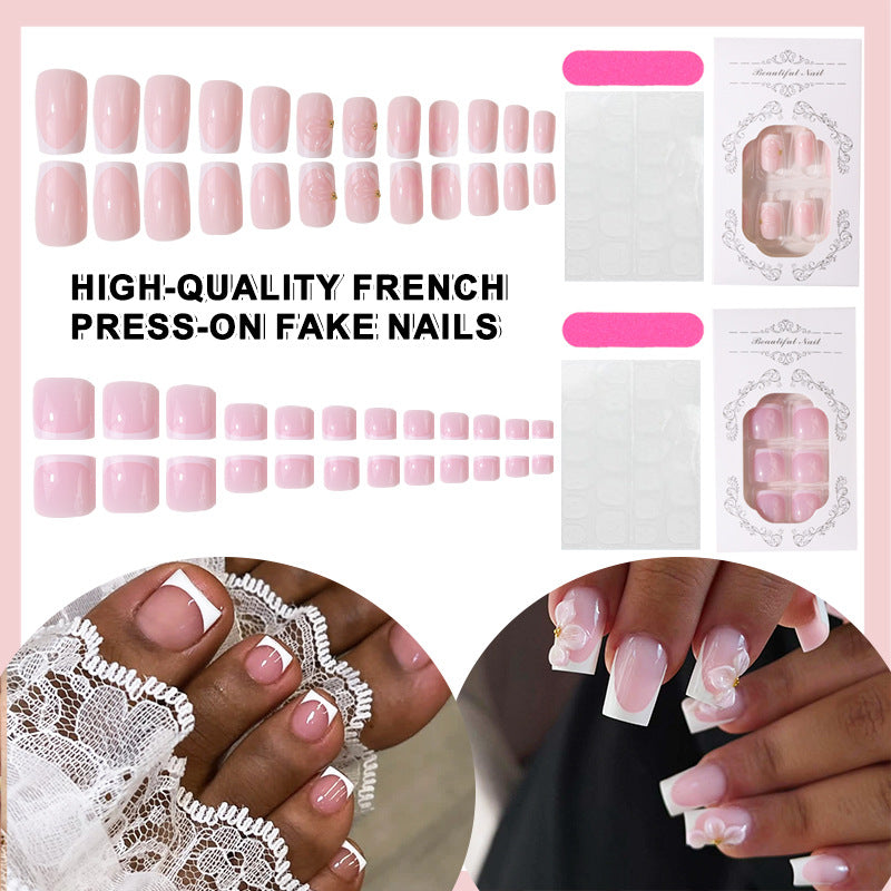 High-Quality French Press-On Nail Set Stornfield