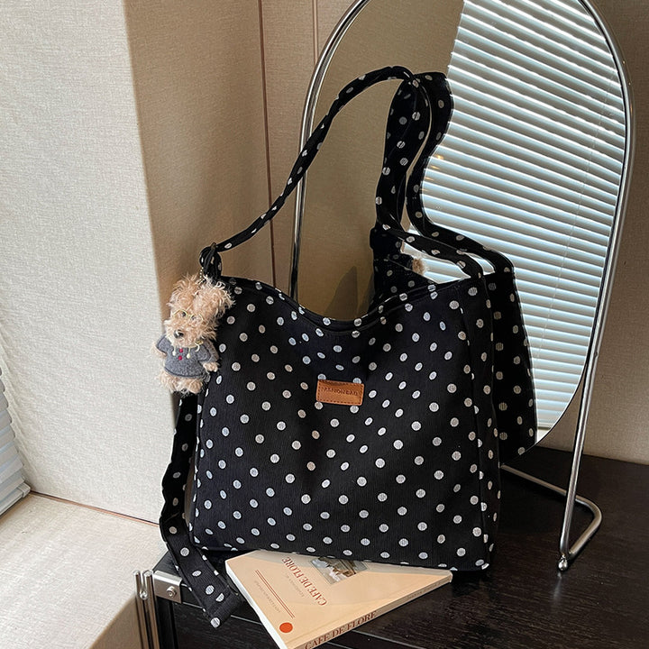 Casual Polka Dot Hobo Bag