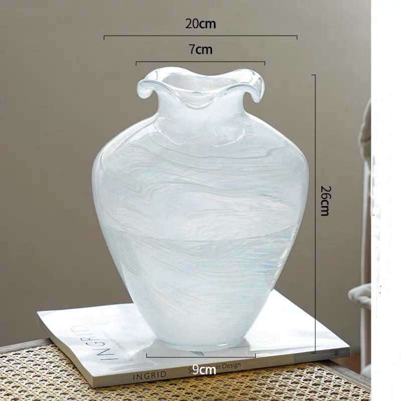 Handblown Swirled Glass Decorative Floor Vase Stornfield