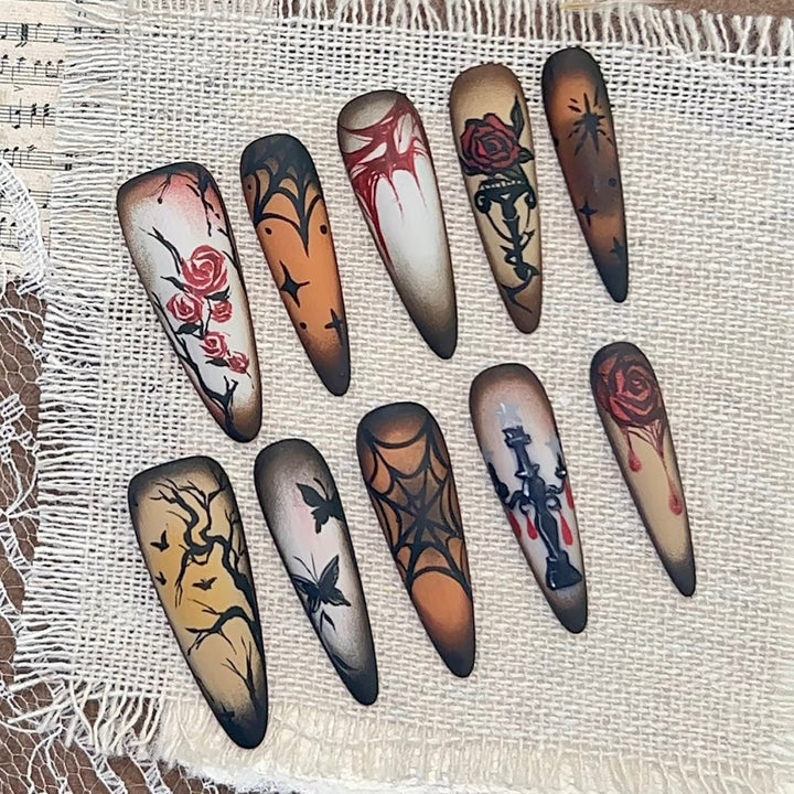 Artificial nails with Halloween motifs Stornfield