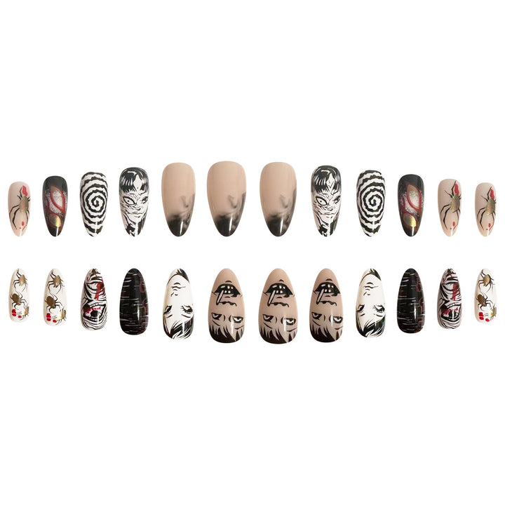 Creative horror design artificial nails Stornfield