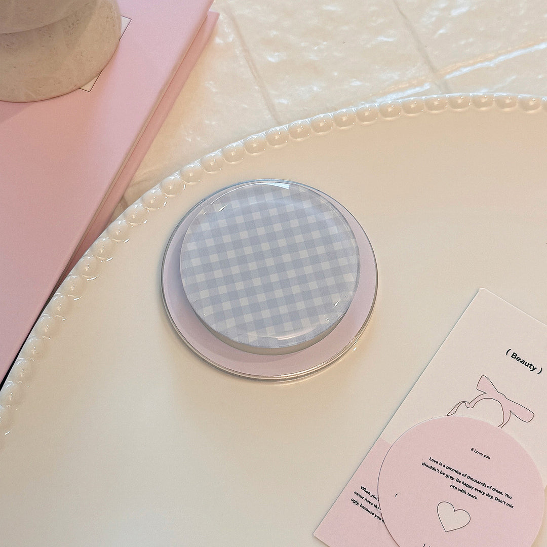 Practical glass coaster with checkered pattern Stornfield