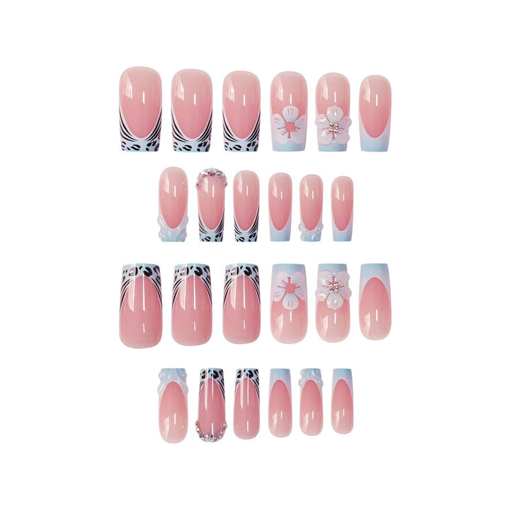 Decorative Floral Press-On Nail Art Set Stornfield