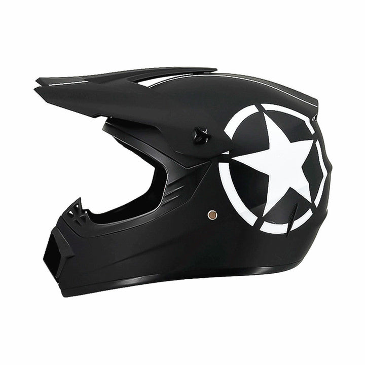 full-face motocross helmet with extended visor and reinforced chin guard Stornfield