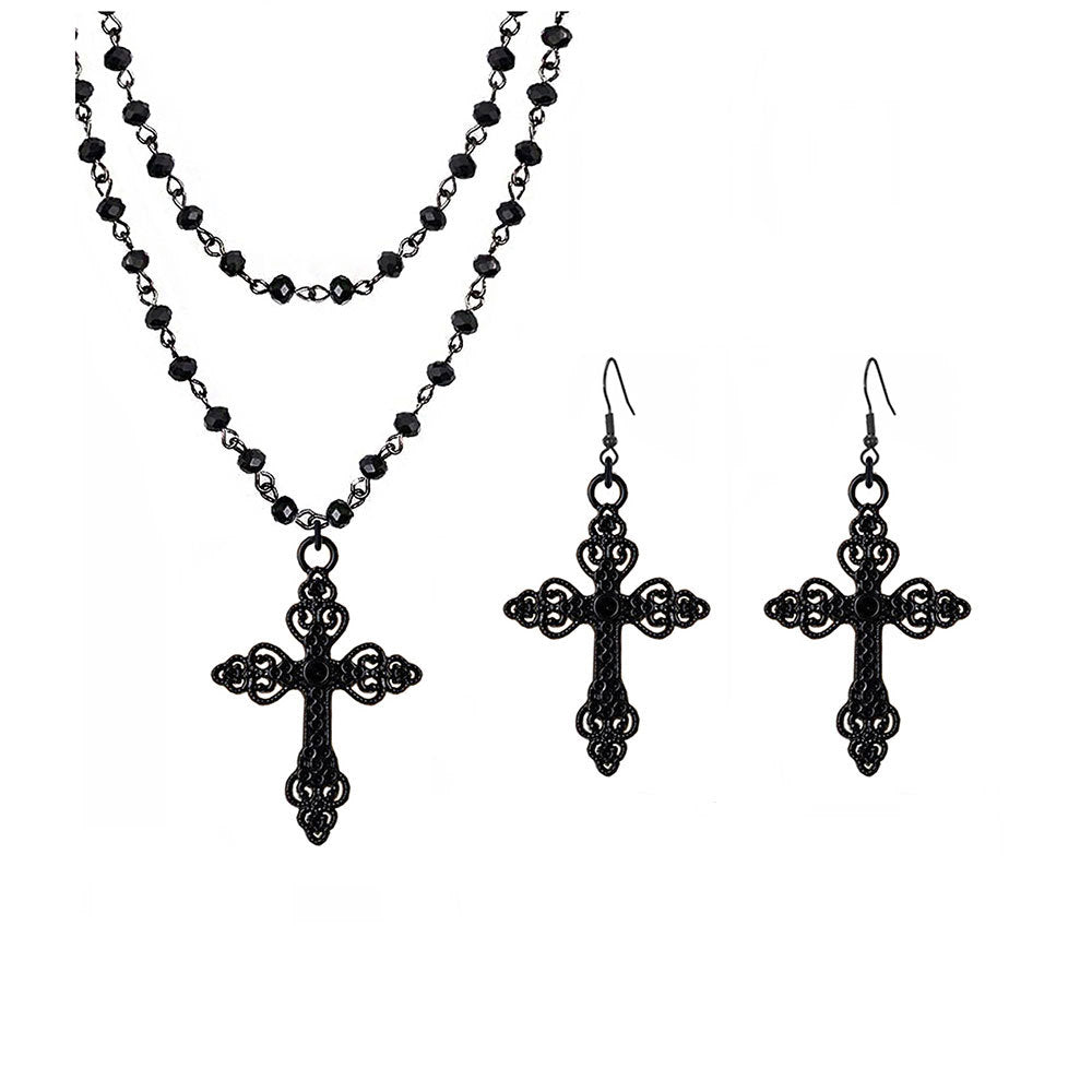 Layered Crystal Moon Jewelry Set Stornfield